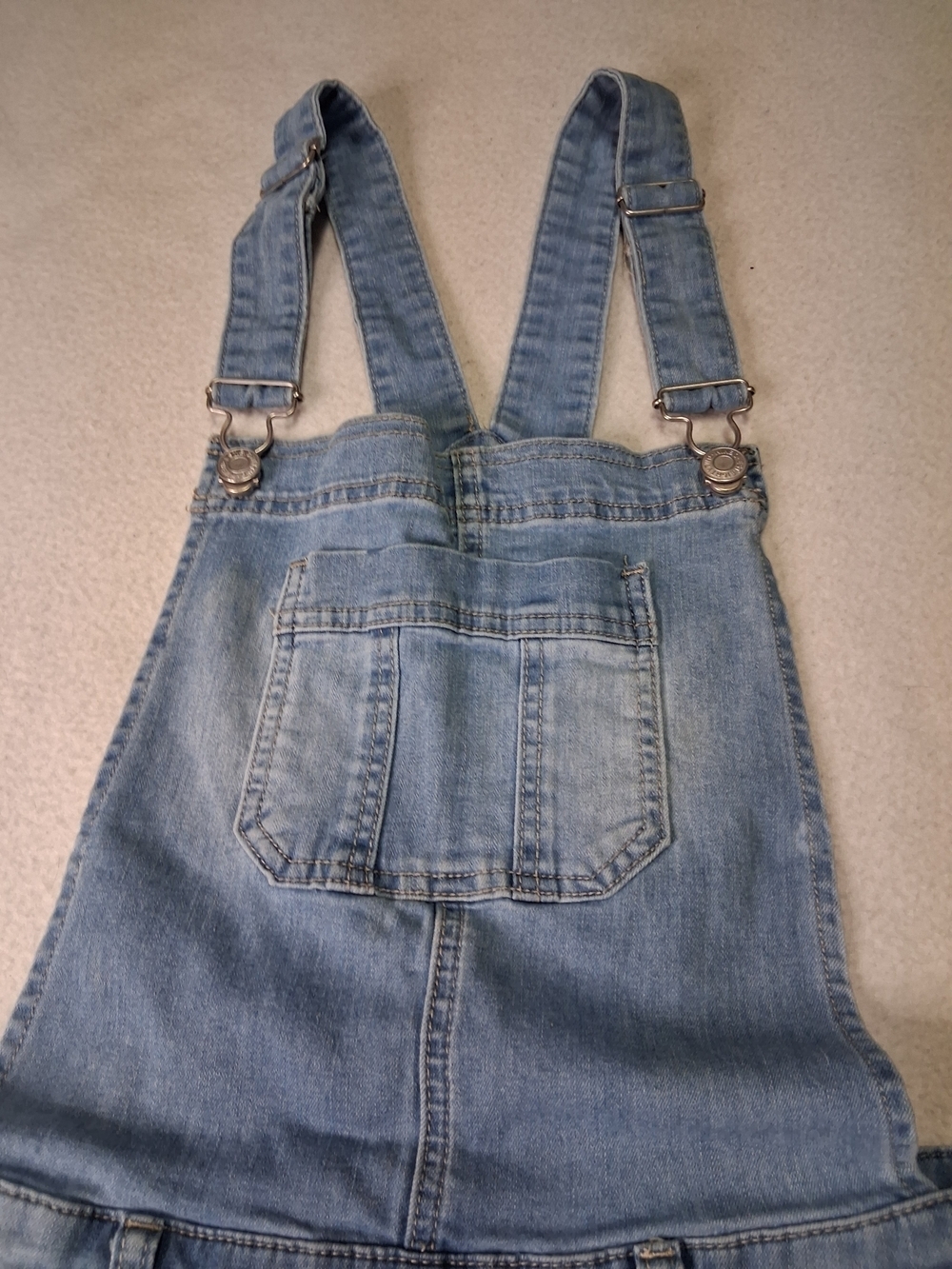 Ardene Junior Women Light Blue Denim Overall Shorts - Picture 3 of 7